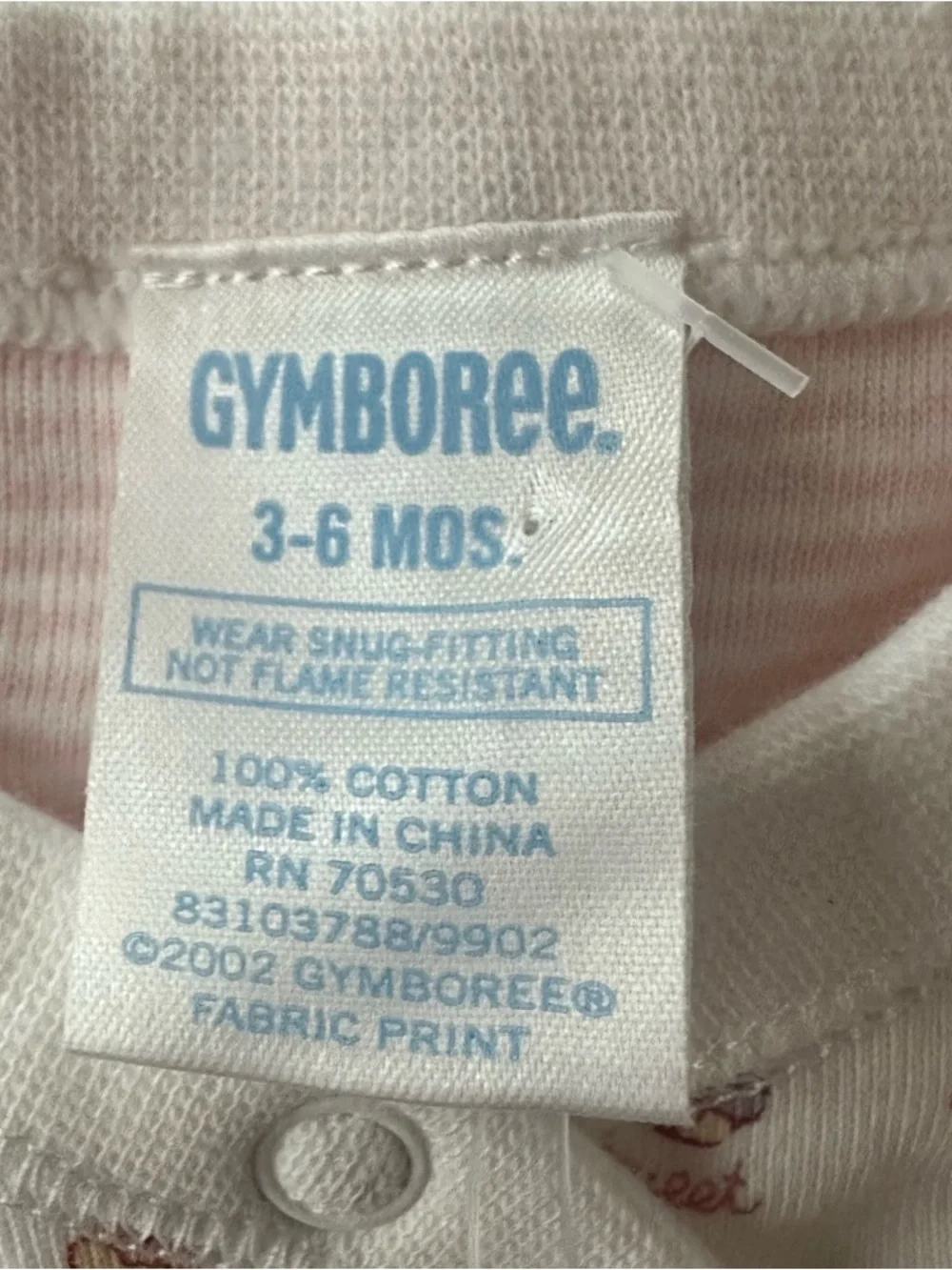 Gymboree Vintage 3-6 Months Baby Girl One-Piece Footie & Hat Set Cupcake NWT